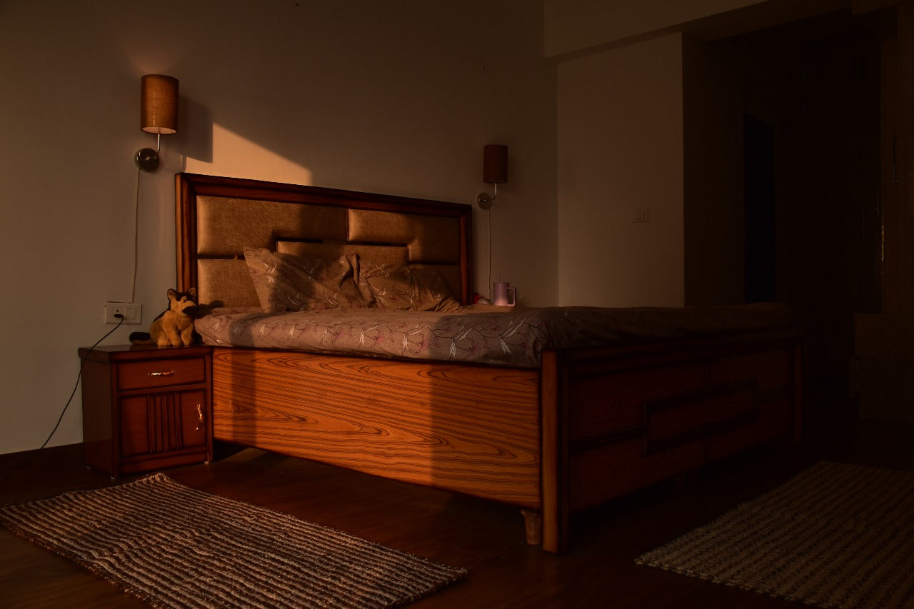 Handcrafted Brown Jute Blend Bedside Runner for Elegant Interiors