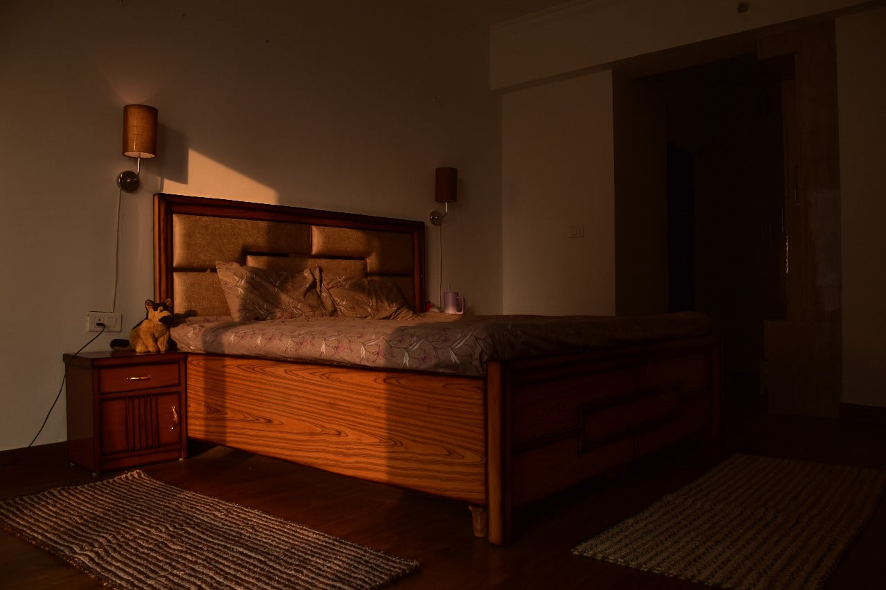 Handcrafted Brown Jute Blend Bedside Runner for Elegant Interiors