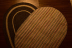 Handcrafted Multicolour Oval Jute Blend Door Mat for Elegant Home Décor