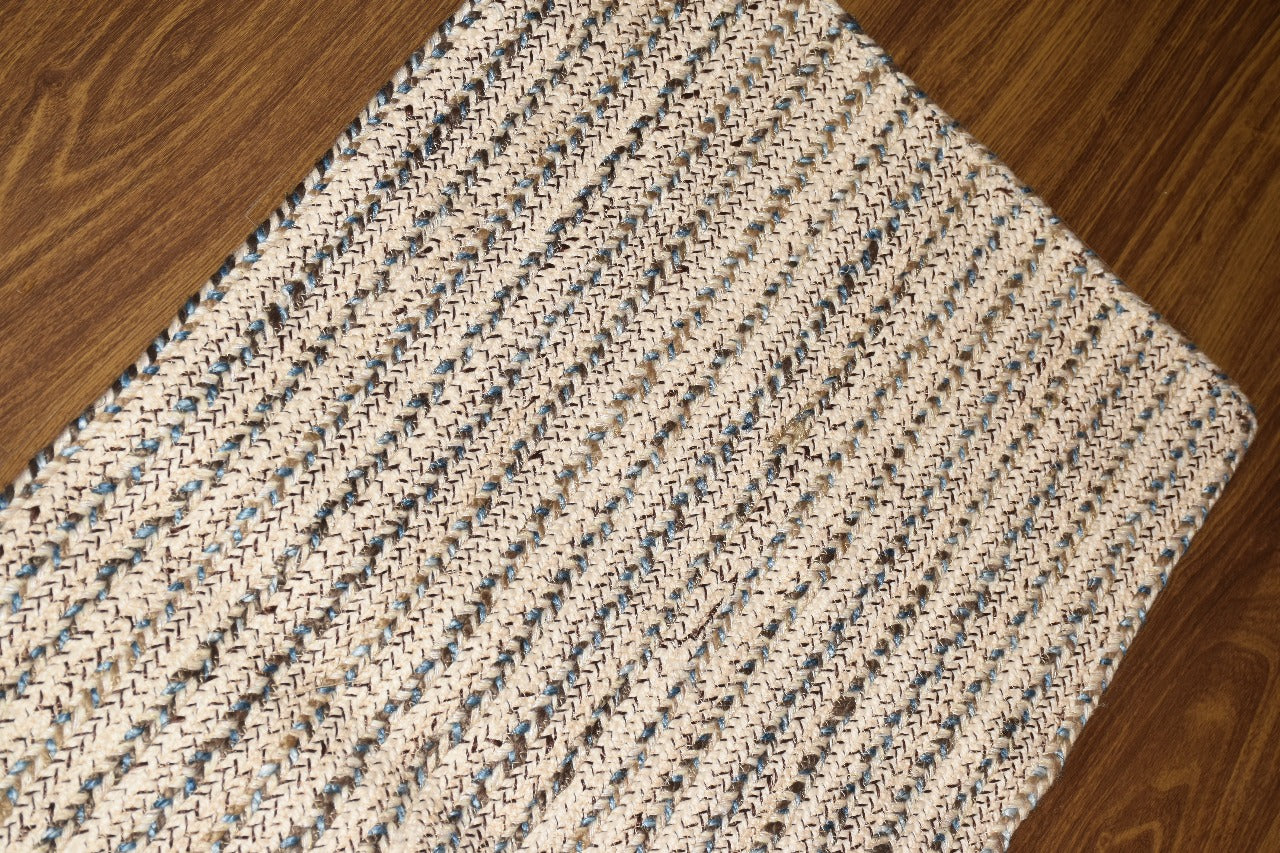 Handcrafted Multicolour Jute Cotton Blend Mat for Vibrant Home Décor