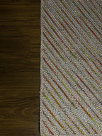 Colorful Handwoven Jute & Cotton Blend Door Mat – Rustic Decorative Floor Mat for Modern Homes
