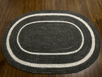 Handwoven Grey & White Jute Cotton Door Mat