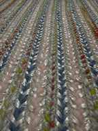 Handcrafted Multicolour Oval Jute Blend Door Mat for Elegant Home Décor