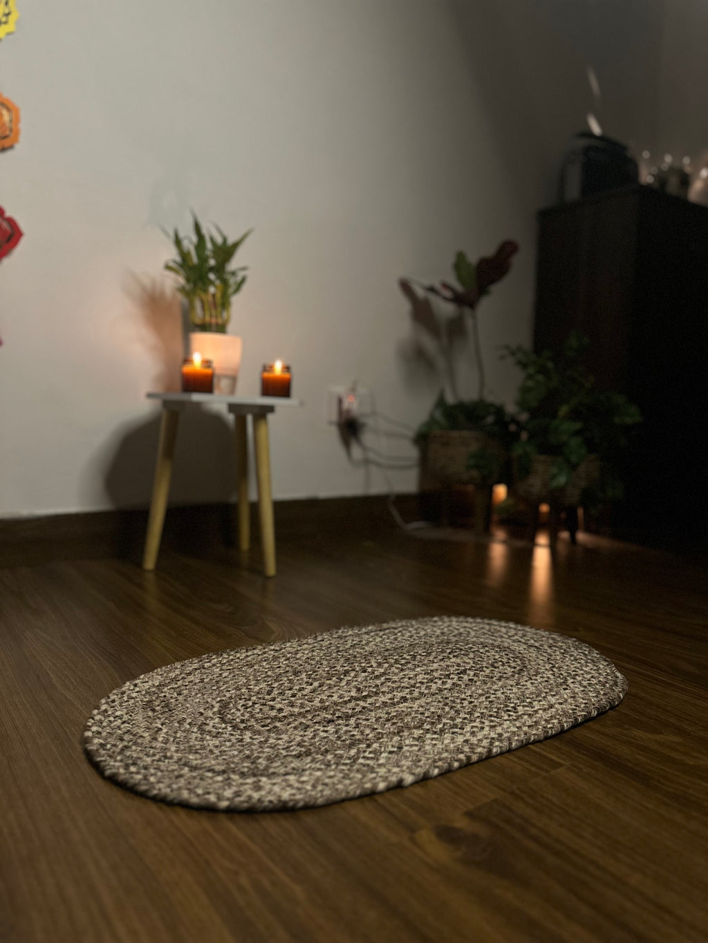 Premium Brown Jute, Cotton & Polyester Blend Door Mat – Durable Handwoven Home Décor Mat