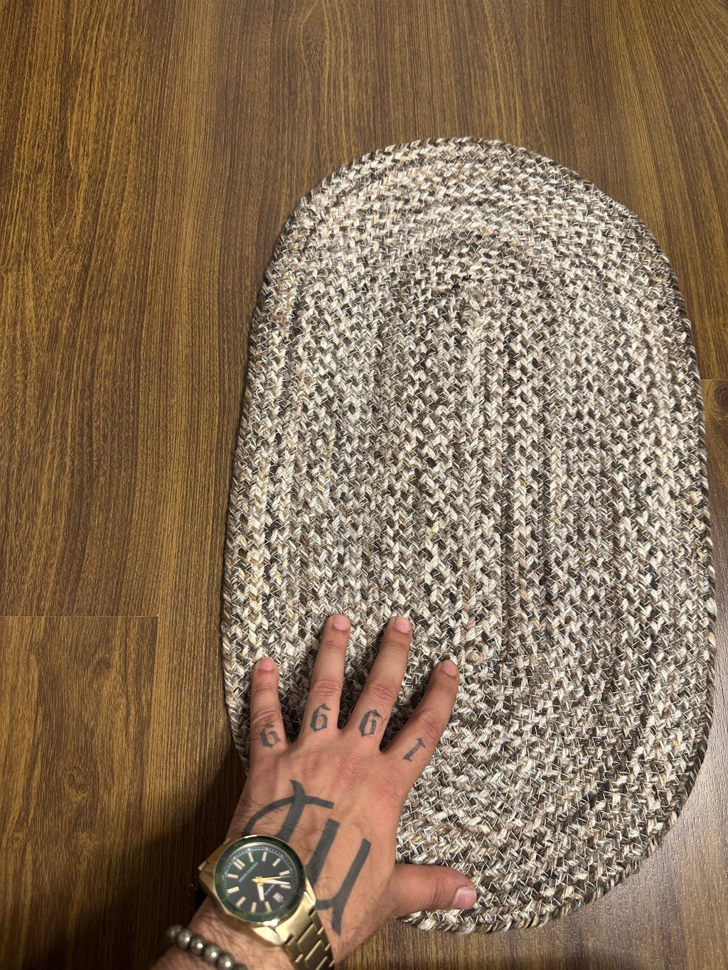 Premium Brown Jute, Cotton & Polyester Blend Door Mat – Durable Handwoven Home Décor Mat
