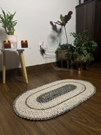Handcrafted Jute Blend Door Mat for Elegant Home Décor