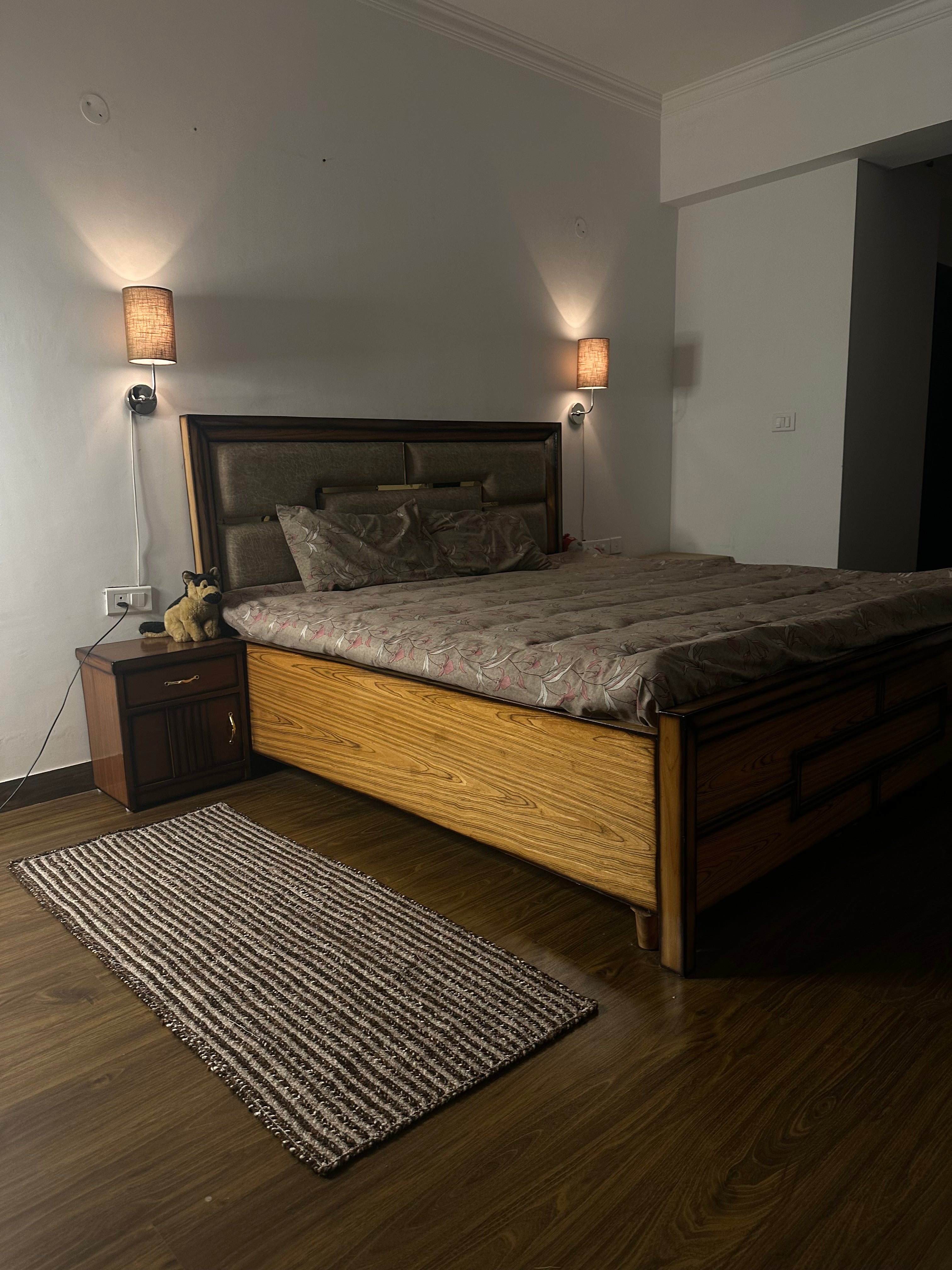 Handcrafted Brown Jute Blend Bedside Runner for Elegant Interiors